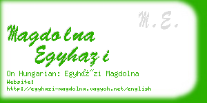 magdolna egyhazi business card